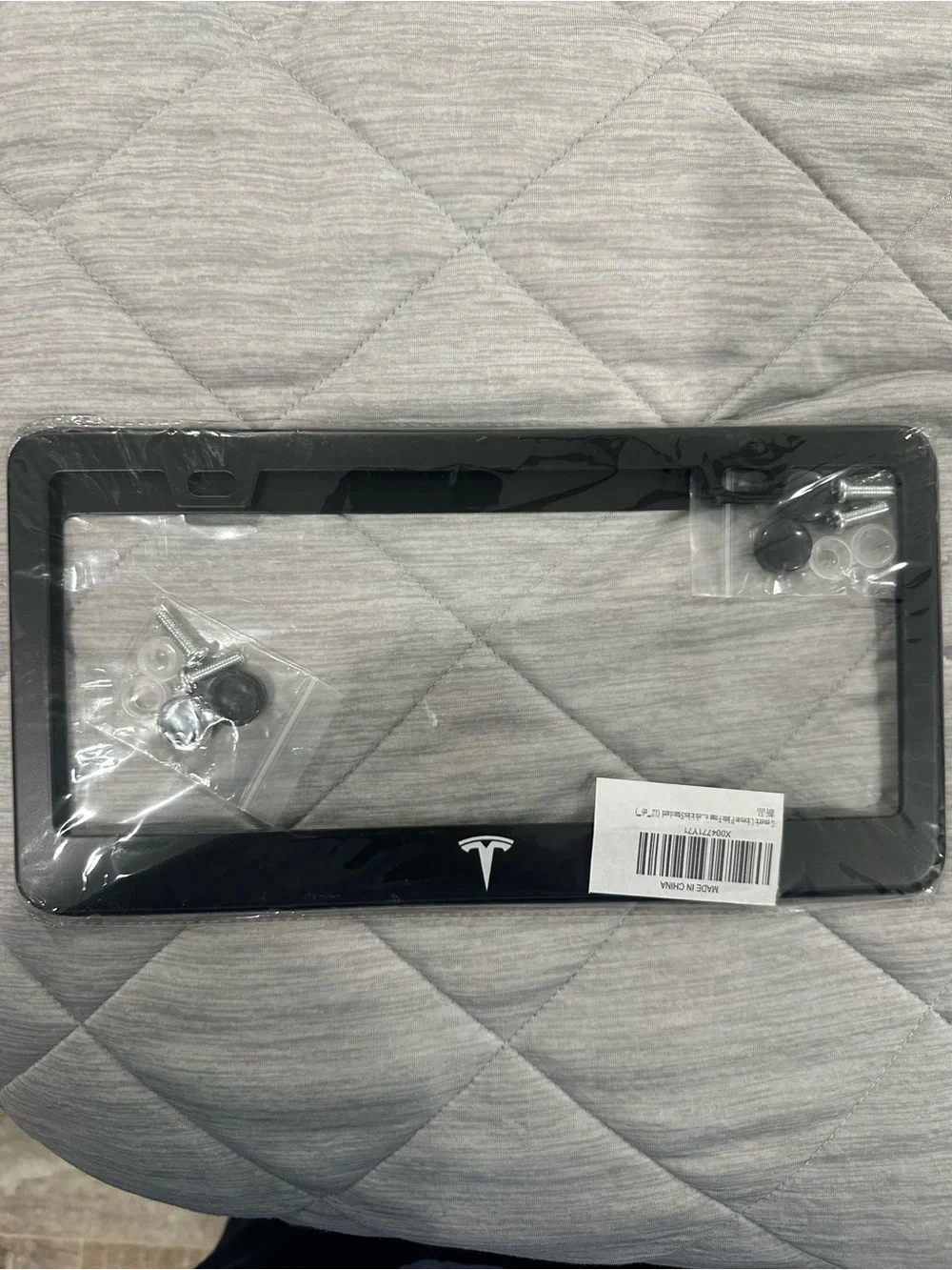 NEW Black License Plate Frame Set – 2 Pack for TESLA Front & Rear